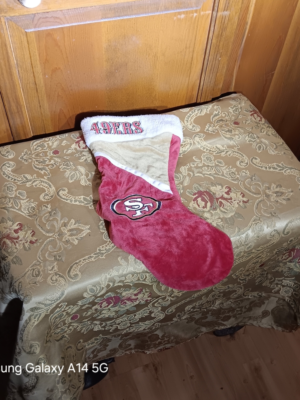 San Francisco 49ers Plush Red and Cream Holiday Stocking